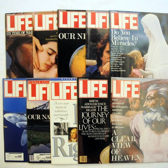 VTG 1991 LIFE Magazines Your CHOICE Miracles Nat'l Park Family Shark Heaven Mars - Picture 1 of 10